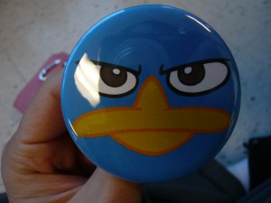 Pretty Buttoner: Perry the Platypus Custom Button for Michael