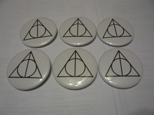 Pretty Buttoner: Set of Deathly Hallows Buttons