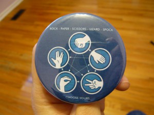 Pretty Buttoner: Tim's Rock-Paper-Scissors-Lizard-Spock Button