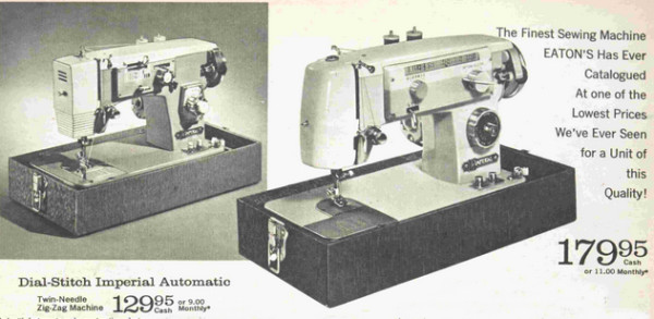 Imperial sewing machines, Eaton Spring and Summer 1965, pp323