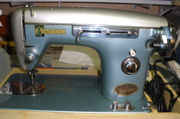 Imperial Deluxe Zigzag sewing machine, front view, Powell River, BC, Canada